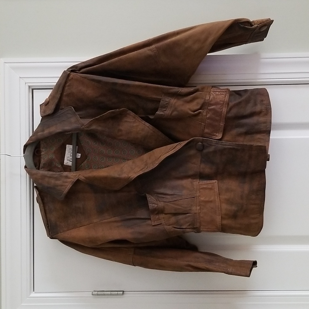 Vintage Winlit  genuine leather coat. Great condition